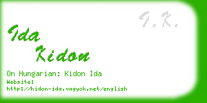 ida kidon business card